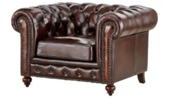 uno Ledersessel Chesterfield