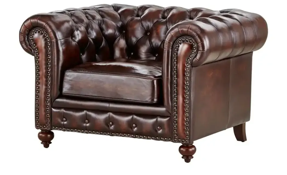 uno Ledersessel Chesterfield