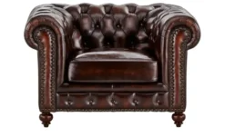 uno Ledersessel Chesterfield