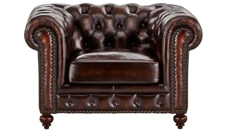 uno Ledersessel Chesterfield