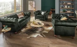 uno Ledersessel Chesterfield