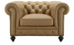 uno Ledersessel Chesterfield