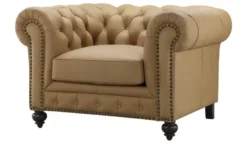 uno Ledersessel Chesterfield