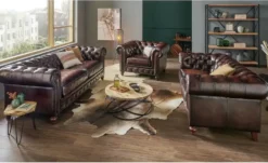 uno Ledersofa Chesterfield