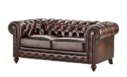 uno Ledersofa Chesterfield