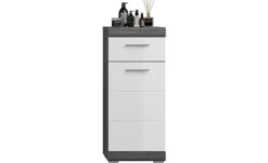 Unterschrank SCHLOONSEE, Breite 37cm, 1 Tür, 1 Schubkasten, 2 Fächer, MDF-Front in verschiedenen Farben erhältlich, Badmöbel, Badschrank, Kommode, Bad Schloonsee