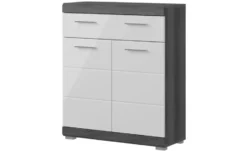 Unterschrank SCHLOONSEE, Breite 74cm, 2 Tür, 1 Schubkasten, 2 Fächer, MDF-Front in verschiedenen Farben erhältlich, Badmöbel, Badschrank, Kommode, Bad Schloonsee