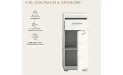 Unterschrank SCHLOONSEE, Breite 37cm, 1 Tür, 1 Schubkasten, 2 Fächer, MDF-Front in verschiedenen Farben erhältlich, Badmöbel, Badschrank, Kommode, Bad Schloonsee