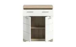 Unterschrank SCHLOONSEE, Breite 74cm, 2 Tür, 1 Schubkasten, 2 Fächer, MDF-Front in verschiedenen Farben erhältlich, Badmöbel, Badschrank, Kommode, Bad Schloonsee