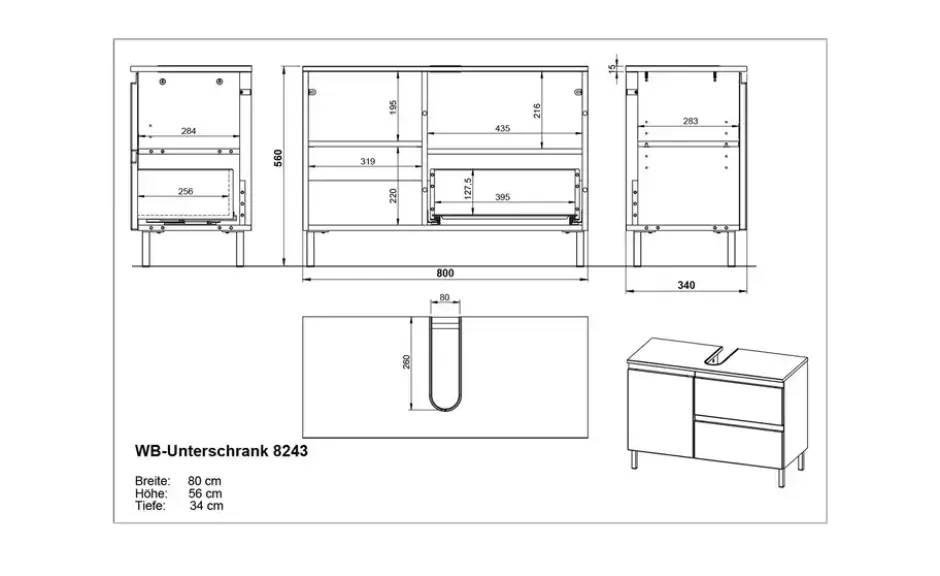 Waschbeckenunterschrank