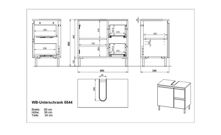 Waschbeckenunterschrank Ischgl