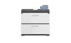 Waschbeckenunterschrank SCHLOONSEE, Breite 60cm, 2 Schubkästen, mit Siphonausschnitt, MDF-Front in verschiedenen Farben erhältlich, Badmöbel, Badschrank, Kommode, Bad Schloonsee