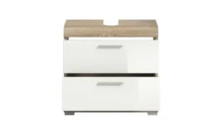 Waschbeckenunterschrank SCHLOONSEE, Breite 60cm, 2 Schubkästen, mit Siphonausschnitt, MDF-Front in verschiedenen Farben erhältlich, Badmöbel, Badschrank, Kommode, Bad Schloonsee