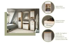 Waschbeckenunterschrank SCHLOONSEE, Breite 60cm, 2 Schubkästen, mit Siphonausschnitt, MDF-Front in verschiedenen Farben erhältlich, Badmöbel, Badschrank, Kommode, Bad Schloonsee