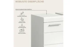 Waschbeckenunterschrank SCHLOONSEE, Breite 60cm, 2 Tür, 2 Fächer, mit Siphonausschnitt, MDF-Front in verschiedenen Farben erhältlich, Badmöbel, Badschrank, Kommode, Bad Schloonsee
