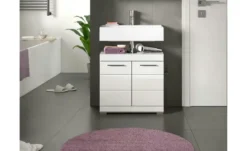 Waschbeckenunterschrank SCHLOONSEE, Breite 60cm, 2 Tür, 2 Fächer, mit Siphonausschnitt, MDF-Front in verschiedenen Farben erhältlich, Badmöbel, Badschrank, Kommode, Bad Schloonsee