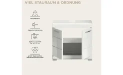 Waschbeckenunterschrank SCHLOONSEE, Breite 60cm, 2 Tür, 2 Fächer, mit Siphonausschnitt, MDF-Front in verschiedenen Farben erhältlich, Badmöbel, Badschrank, Kommode, Bad Schloonsee