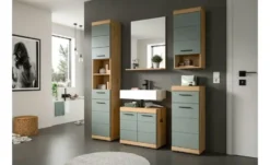 Waschbeckenunterschrank SCHLOONSEE, Breite 60cm, 2 Tür, 2 Fächer, mit Siphonausschnitt, MDF-Front in verschiedenen Farben erhältlich, Badmöbel, Badschrank, Kommode, Bad Schloonsee