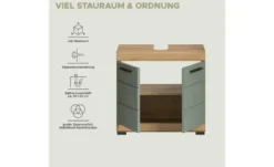 Waschbeckenunterschrank SCHLOONSEE, Breite 60cm, 2 Tür, 2 Fächer, mit Siphonausschnitt, MDF-Front in verschiedenen Farben erhältlich, Badmöbel, Badschrank, Kommode, Bad Schloonsee