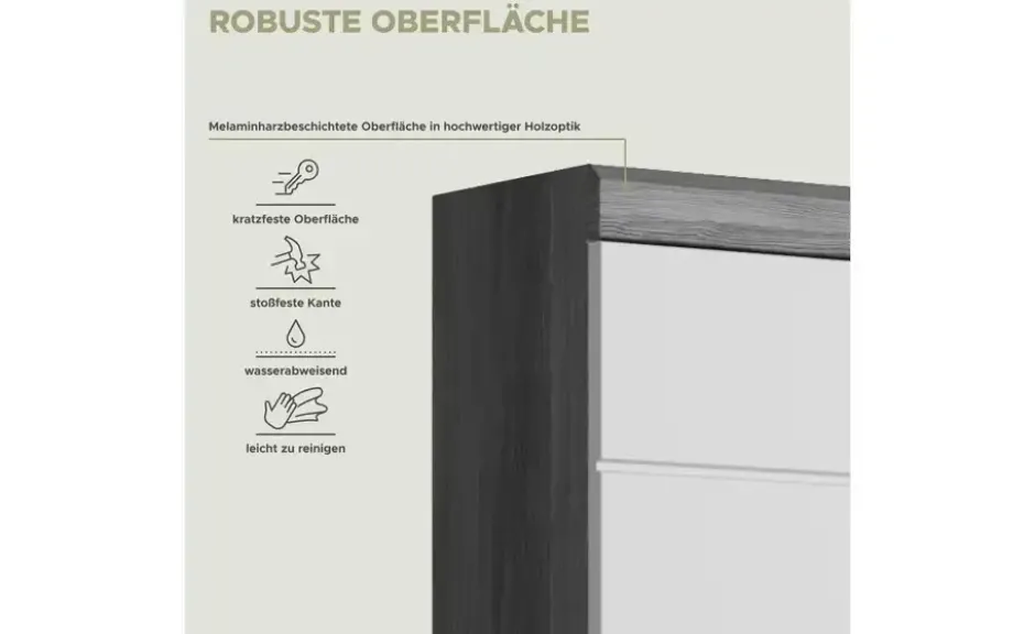 Waschmaschinenumbauschrank SCHLOONSEE, Breite 63cm, für Waschmaschine & Trockner, 2 Türen, MDF-Front in verschiedenen Farben, Überbauschrank, Umbauschrank, Badschrank Schloonsee