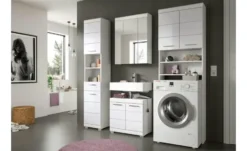 Waschmaschinenumbauschrank SCHLOONSEE, Breite 63cm, für Waschmaschine & Trockner, 2 Türen, MDF-Front in verschiedenen Farben, Überbauschrank, Umbauschrank, Badschrank Schloonsee