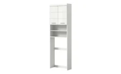 Waschmaschinenumbauschrank SCHLOONSEE, Breite 63cm, für Waschmaschine & Trockner, 2 Türen, MDF-Front in verschiedenen Farben, Überbauschrank, Umbauschrank, Badschrank Schloonsee