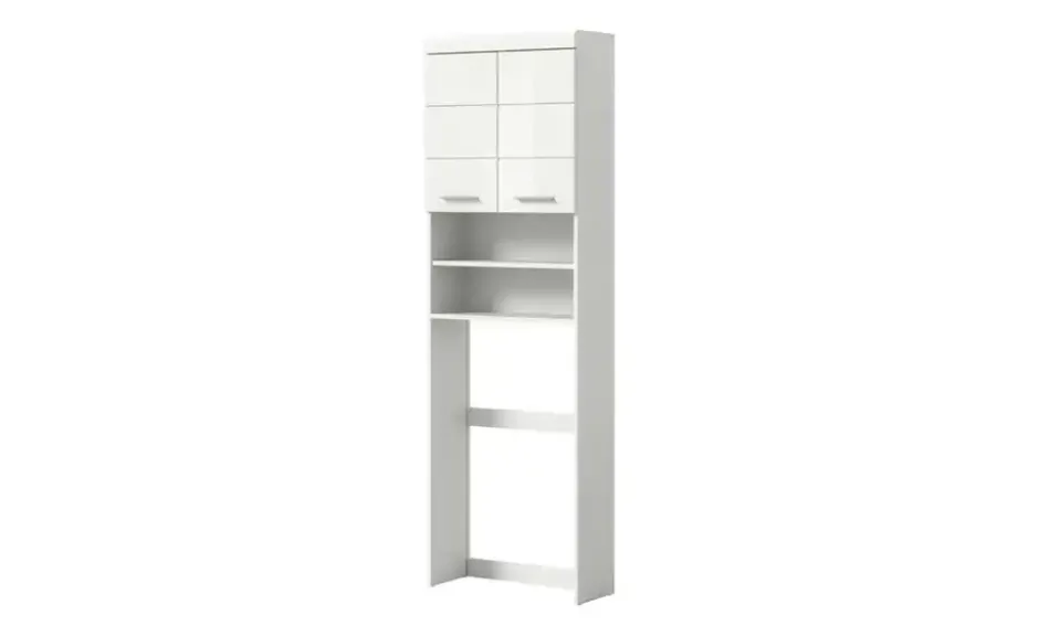 Waschmaschinenumbauschrank SCHLOONSEE, Breite 63cm, für Waschmaschine & Trockner, 2 Türen, MDF-Front in verschiedenen Farben, Überbauschrank, Umbauschrank, Badschrank Schloonsee
