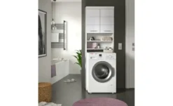 Waschmaschinenumbauschrank SCHLOONSEE, Breite 63cm, für Waschmaschine & Trockner, 2 Türen, MDF-Front in verschiedenen Farben, Überbauschrank, Umbauschrank, Badschrank Schloonsee