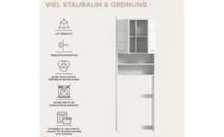 Waschmaschinenumbauschrank SCHLOONSEE, Breite 63cm, für Waschmaschine & Trockner, 2 Türen, MDF-Front in verschiedenen Farben, Überbauschrank, Umbauschrank, Badschrank Schloonsee