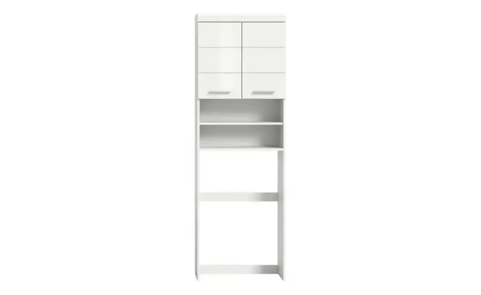 Waschmaschinenumbauschrank SCHLOONSEE, Breite 63cm, für Waschmaschine & Trockner, 2 Türen, MDF-Front in verschiedenen Farben, Überbauschrank, Umbauschrank, Badschrank Schloonsee