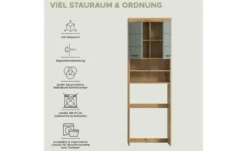 Waschmaschinenumbauschrank SCHLOONSEE, Breite 63cm, für Waschmaschine & Trockner, 2 Türen, MDF-Front in verschiedenen Farben, Überbauschrank, Umbauschrank, Badschrank Schloonsee