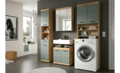 Waschmaschinenumbauschrank SCHLOONSEE, Breite 63cm, für Waschmaschine & Trockner, 2 Türen, MDF-Front in verschiedenen Farben, Überbauschrank, Umbauschrank, Badschrank Schloonsee