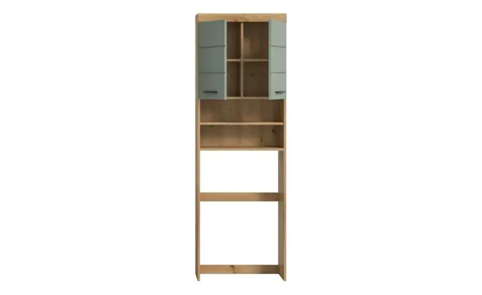 Waschmaschinenumbauschrank SCHLOONSEE, Breite 63cm, für Waschmaschine & Trockner, 2 Türen, MDF-Front in verschiedenen Farben, Überbauschrank, Umbauschrank, Badschrank Schloonsee