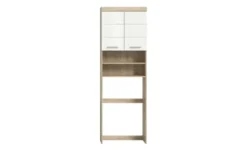 Waschmaschinenumbauschrank SCHLOONSEE, Breite 63cm, für Waschmaschine & Trockner, 2 Türen, MDF-Front in verschiedenen Farben, Überbauschrank, Umbauschrank, Badschrank Schloonsee