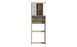 Waschmaschinenumbauschrank SCHLOONSEE, Breite 63cm, für Waschmaschine & Trockner, 2 Türen, MDF-Front in verschiedenen Farben, Überbauschrank, Umbauschrank, Badschrank Schloonsee