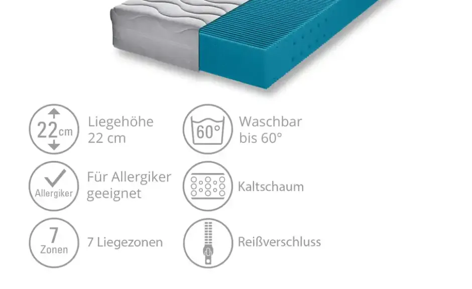 7-Zonen Kaltschaummatratze Pro Body S 592
